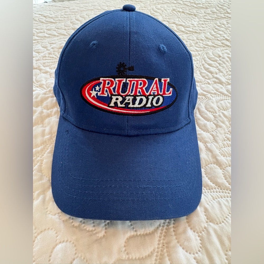 Red white Blue Rural Radio adjustable SnapBack Cap trucker hat NEW never worn